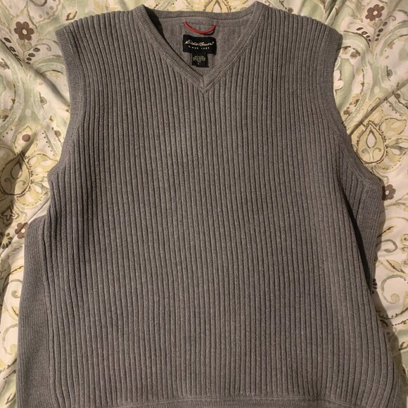 · Large Eddie Bauer 100% Cotton Vintage Vest - Picture 1 of 3